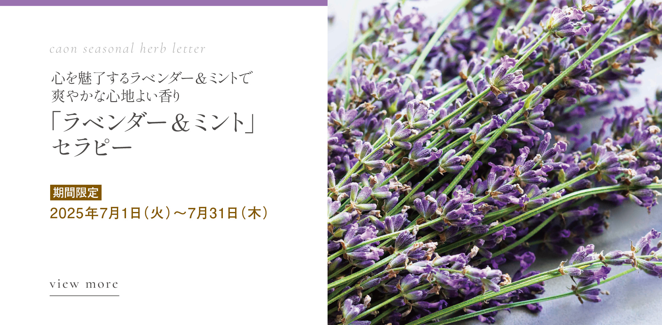 「ラベンダー＆ミント」セラピー